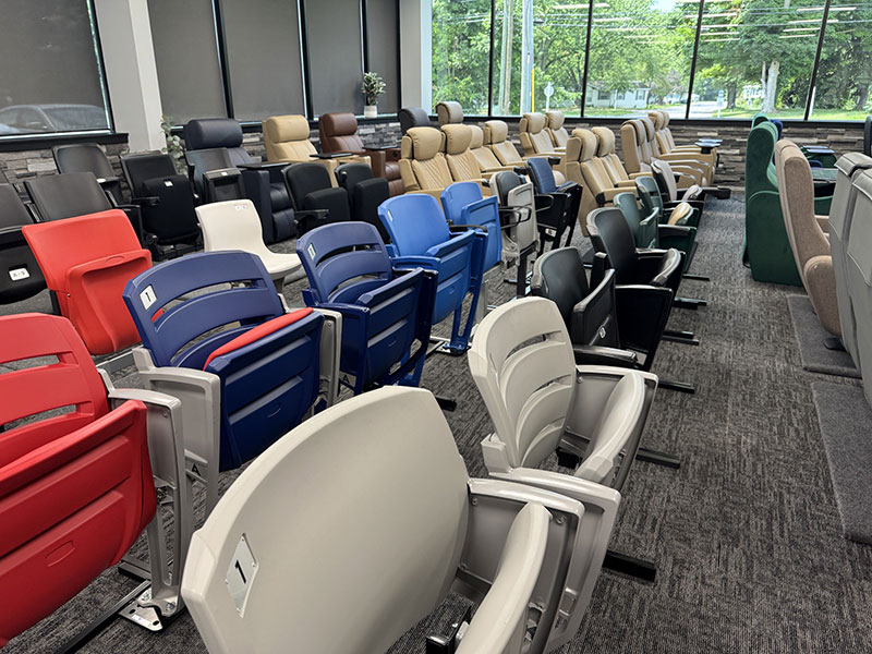 ksi-portage-showroom The showroom in the headquarters of Kotobuki Seating International, in Portage, Michigan.